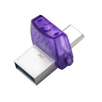 Kingston DataTraveler microDuo 3C USB-A + USB-C Mémoire 64 Go 3.2 Gen 1 - Vitesse de lecture 200 Mo/s - Capuchon de protection