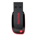 Mémoire Sandisk Cruzer Blade USB 2.0 128 Go - Ultra compacte - Couleur Noir/Rouge (Pendrive)