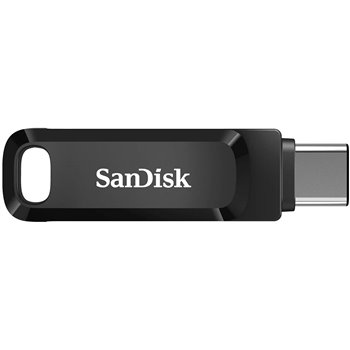 Sandisk Ultra Dual Drive Go USB-C et USB-A Mémoire 128 Go - Lecture jusqu'à 150 Mo/s - Noir (Pendrive)