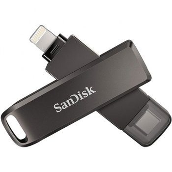 Sandisk IXpand Luxe USB-C et Lightning Flash Drive 64 Go - Noir (Pendrive)