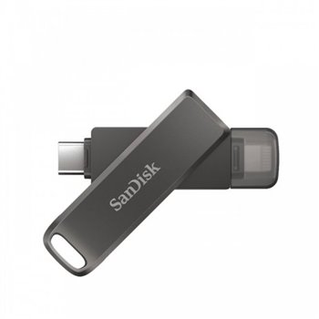 Sandisk IXpand Luxe USB-C et Lightning Flash Drive 64 Go - Noir (Pendrive)