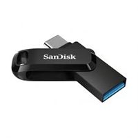 Sandisk Ultra Dual Drive Go USB-C et USB-A Mémoire 64 Go - Lecture jusqu'à 150 Mo/s - Noir (Pendrive)