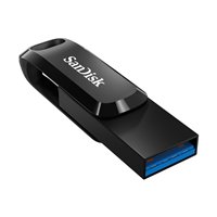 Sandisk Ultra Dual Drive Go USB-C et USB-A Mémoire 64 Go - Lecture jusqu'à 150 Mo/s - Noir (Pendrive)