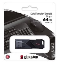 Clé USB Kingston DataTraveler Exodia Onyx 64 Go - USB 3.2 Gen 1 - Clip porte-clés - Noir (Pendrive)