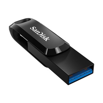 Sandisk Ultra Dual Drive Go USB-C et USB-A Mémoire 32 Go - Lecture jusqu'à 150 Mo/s - Noir (Pendrive)