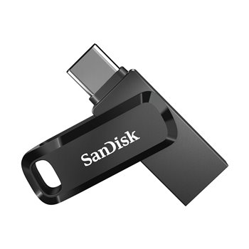 Sandisk Ultra Dual Drive Go USB-C et USB-A Mémoire 32 Go - Lecture jusqu'à 150 Mo/s - Noir (Pendrive)