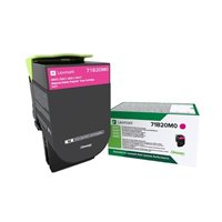 Cartouche de toner Lexmark CS317/ CS417/ CS517/ CX317/ CX417/ CX517 (71B20M0) originale de haute qualité - Magenta