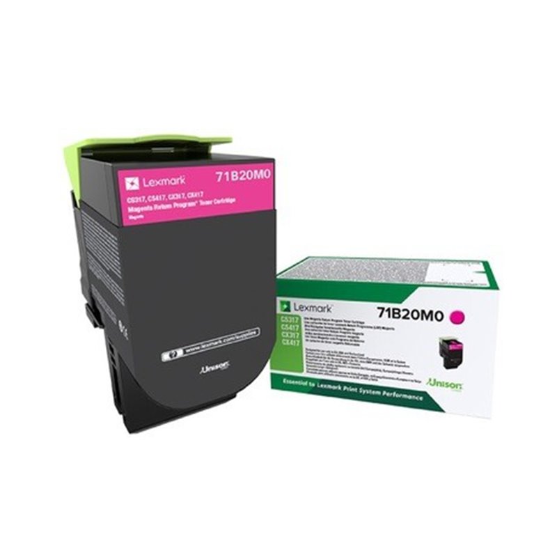 Cartouche de toner Lexmark CS317/ CS417/ CS517/ CX317/ CX417/ CX517 (71B20M0) originale de haute qualité - Magenta