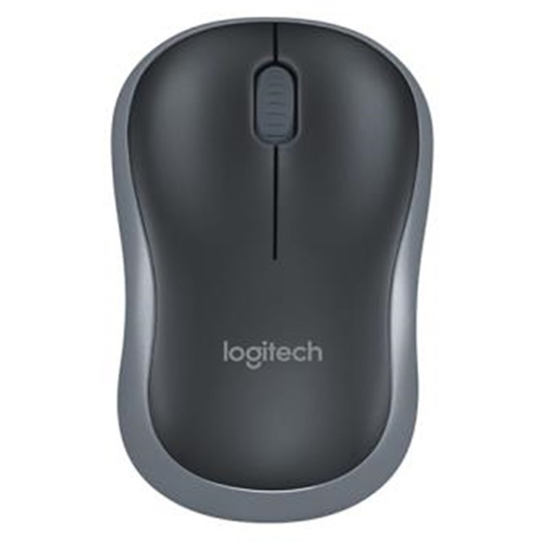 Souris sans fil Logitech M185 1000dpi - 3 boutons - Utilisation ambidextre - Couleur noir/gris