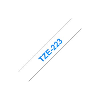 Brother TZe223 Ruban d'étiquettes laminé générique - Texte bleu sur fond blanc - Largeur 9 mm x 8 mètres