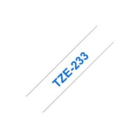 Brother TZe233 Ruban d'étiquettes laminé générique - Texte bleu sur fond blanc - Largeur 12 mm x 8 mètres
