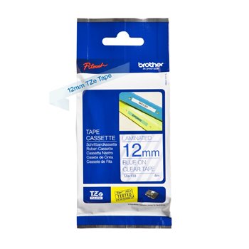 Rubans générique Brother TZE-133 (TZ-133)- Bleue/Transparent- 12mm * 8m