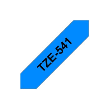 Ruban pour étiquettes laminé générique Brother TZe541 - Texte noir sur fond bleu - Largeur 18 mm x 8 mètres