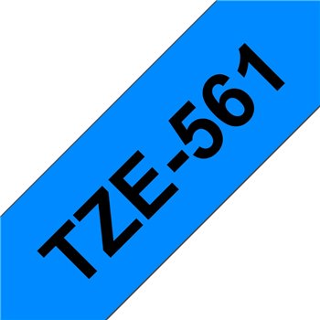 Brother TZe561 Ruban pour étiquettes laminé original - Texte noir sur fond bleu - Largeur 36 mm x 8 mètres