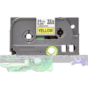 Brother TZe651 Ruban pour étiquettes laminé original - Texte noir sur fond jaune - Largeur 24 mm x 8 mètres