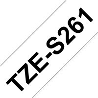Brother TZeS261 Ruban pour étiquettes laminé super adhésif original - Texte noir sur fond blanc - Largeur 36 mm x 8 mètres