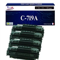 Lot de 4 Toners compatible Canon 719 (3479B002) - Noire - 2 300 pages