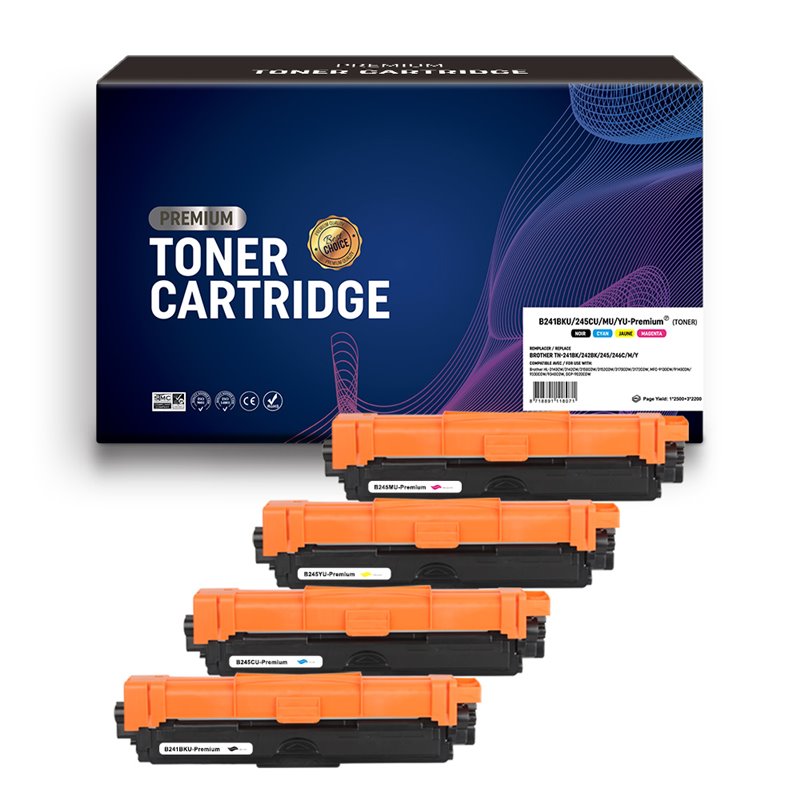 Premium Compatible - Lot de 4 Toners compatibles avec Brother pour TN-241 / TN-245