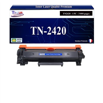 Toner Compatible Brother TN-2420 / TN2410 Noir – Haute Capacité 3 000 Pages