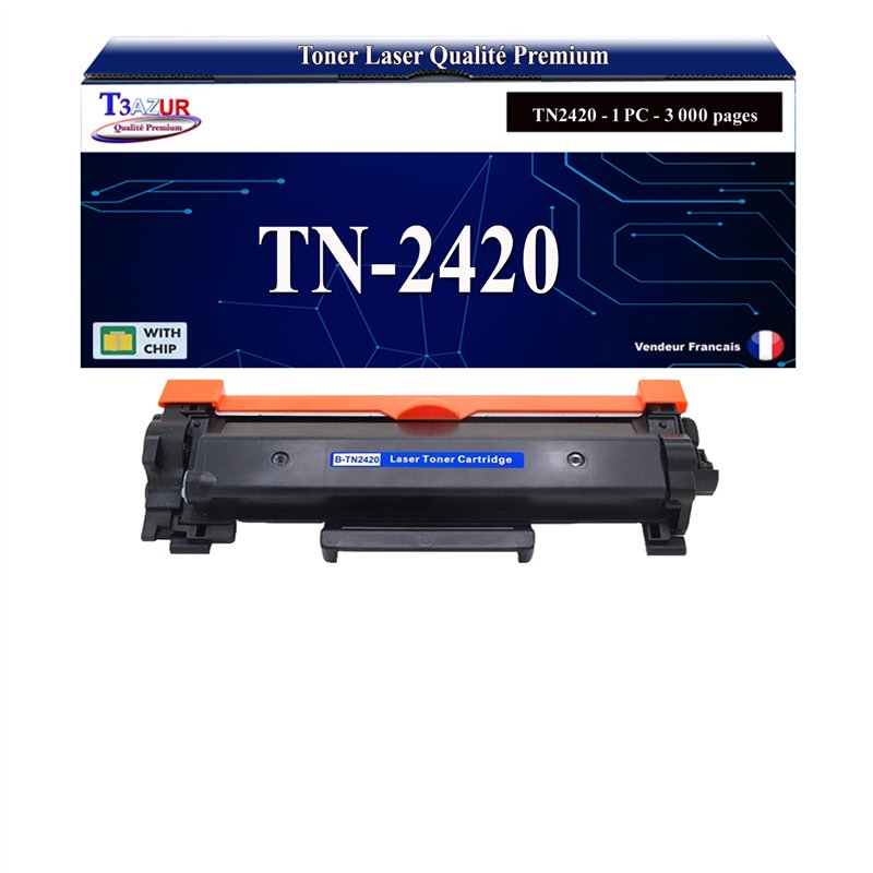 Toner Compatible Brother TN-2420 / TN2410 Noir – Haute Capacité 3 000 Pages Toner Compatible Brother TN-2420 / TN2410 Noir – Haute Capacité 3 000 Pages