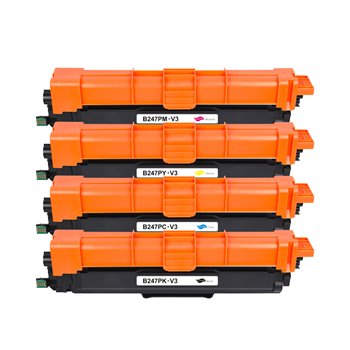 Lot de 4 Toners compatibles Brother TN247/ TN243