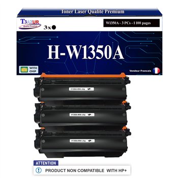 3x Toners compatibles avec HP W1350A (135A) - 1 100 pages (non compatibles avec les Imprimantes HP+)