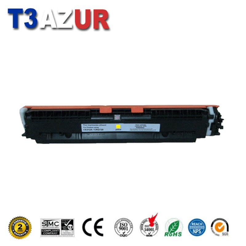 Toner compatible Canon 729 - Jaune- 1 000 pages