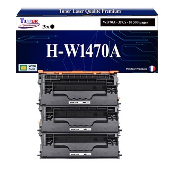 3x Toners compatibles avec W1470A (147A) - 10 500 pages