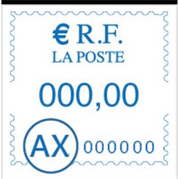 POSTBASE MINI - COMPATIBLE FRANCOTYP POSTALIA - 580053303600 - ENCRE BLEUE - (TYPE AX) -10ml