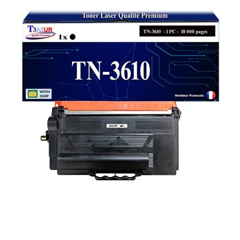 Toner compatible Brother TN3610 Noir- 18 000 pages