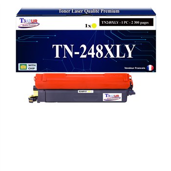 Toner compatible Brother TN248XLY - Jaune -2 300 pages