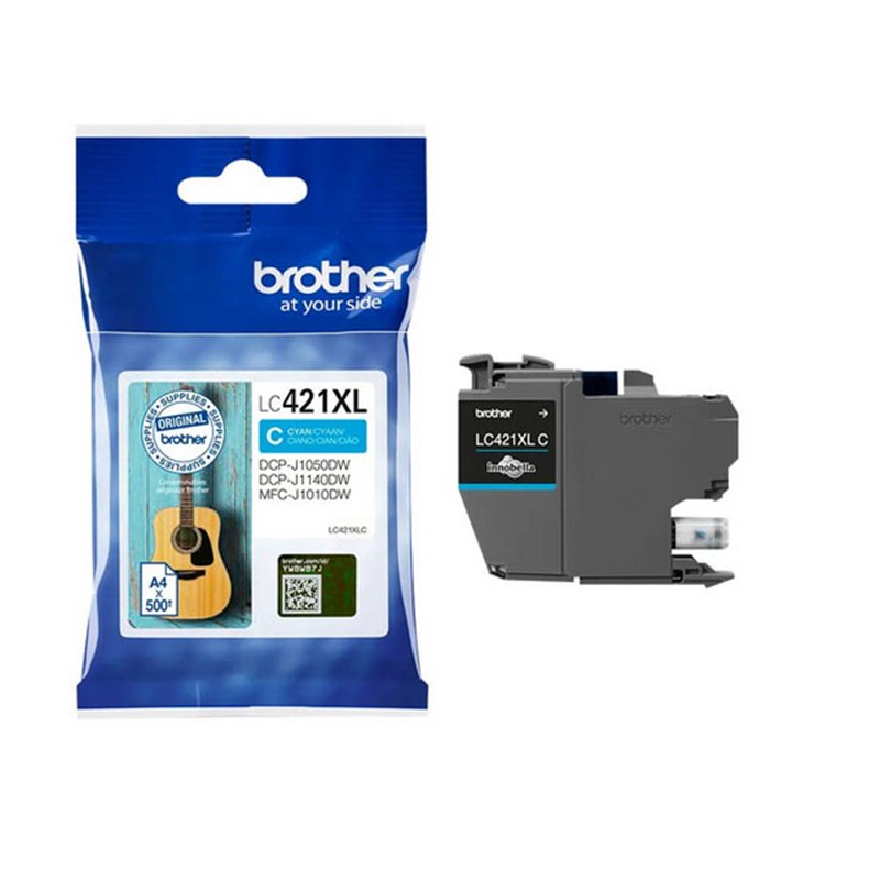 Original - Cartouche Brother LC421XL (LC421XLC) Cyan