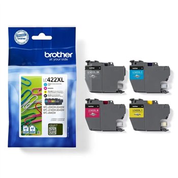 Original - Lot de 4 Cartouches Brother LC422XL (LC422XLVAL)
