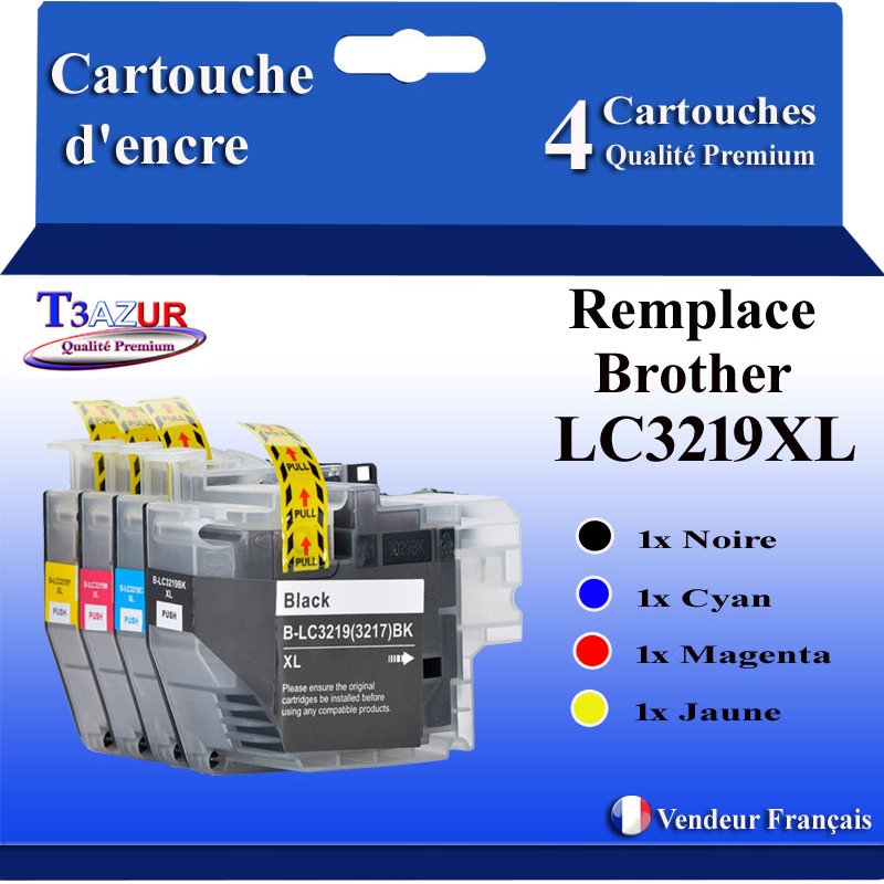Lot de 4 Cartouche compatible Brother LC3217XL / LC3219XL