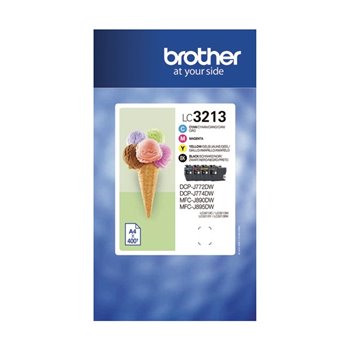 Multipack Brother LC3213 Cyan / Magenta / Jaune (LC3213VALDR)