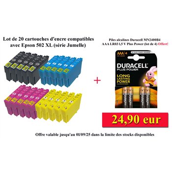 Lot de 8 Cartouche compatible Epson T02V6 (502 XL)