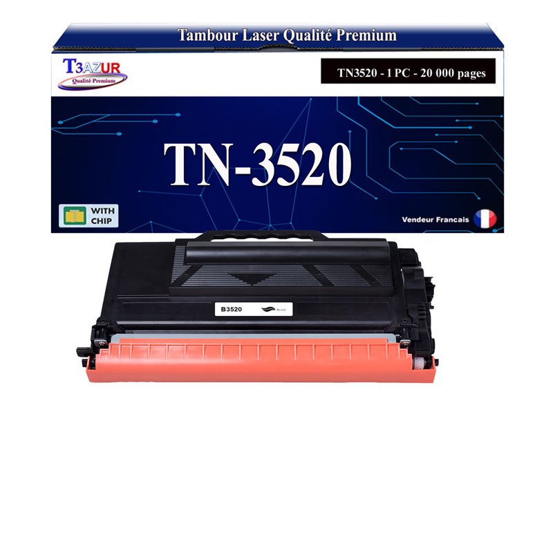 Toner compatible Brother TN3520 Noir- 20 000 pages Toner compatible Brother TN3520 Noir- 20 000 pages