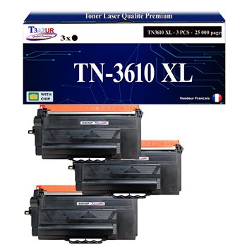 Toner compatible Brother TN3610 XL Noir- 25 000 pages