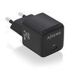 Aisens Chargeur Gan 25W - 1xUSB-C PD3.0 QC4.0 - Couleur Noir