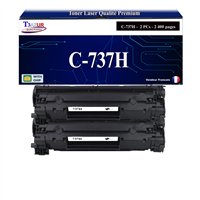 Lot de 2 Toner compatible avec Canon 737 (9435B002)- 2 400 pages