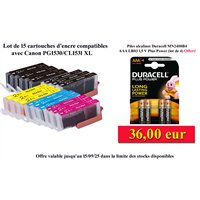 Lot de 10 Cartouche Compatible pour Canon PGI-530 / CLI-531