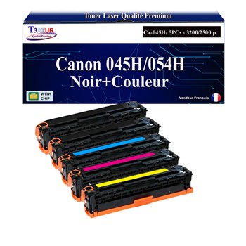 Lot de 5 Toners compatibles avec Canon 045H