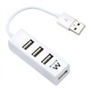 Mini-hub Ewent EW1122 4 ports USB 2.0 - Câble 12 cm - Blanc