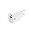 Chargeur mural Ewent USB-C/PD + USB-A/QC 20 W - Blanc