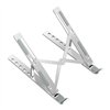 Support de voyage pliable Ewent EW1266 - Alliage d'aluminium - Surélève votre ordinateur portable de 5 à 15 cm - Argent