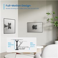 Support mural orientable pour téléviseur Ewent EW1521 - jusqu'à 43" - 30 kg - Noir