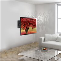 Support mural TV Ewent EW1522 - 3 points d'articulation - Supporte jusqu'à 42" - 20 kg - Noir