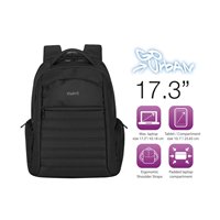 Sac à dos Ewent EW2528 Urban pour ordinateur portable jusqu'à 17 pouces - 5 compartiments - Matériau imperméable - Noir