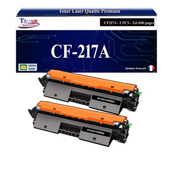 2x Toners compatibles avec HP CF217A (17A) - 1 600 pages