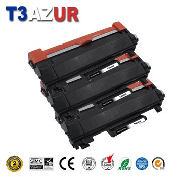 TN2420 - Lot de 3 Toners compatible Brother TN2420/ TN2410 - 3 000 pages